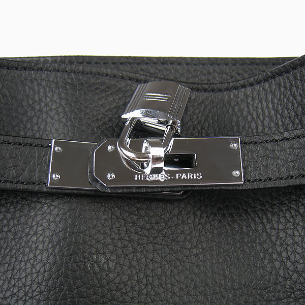 Replica Hermes Jypsiere 34 Togo Leather Messenger Bag Black H2804 - 1:1 Copy - Click Image to Close